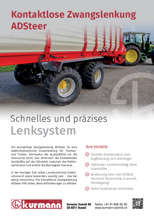 Produktflyer Kontaktlose Zwangslenkung ADSteer